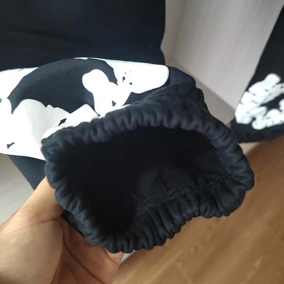 Denim Tears Wreath Foam Print Black Sweatpants - Picture 4 of 8